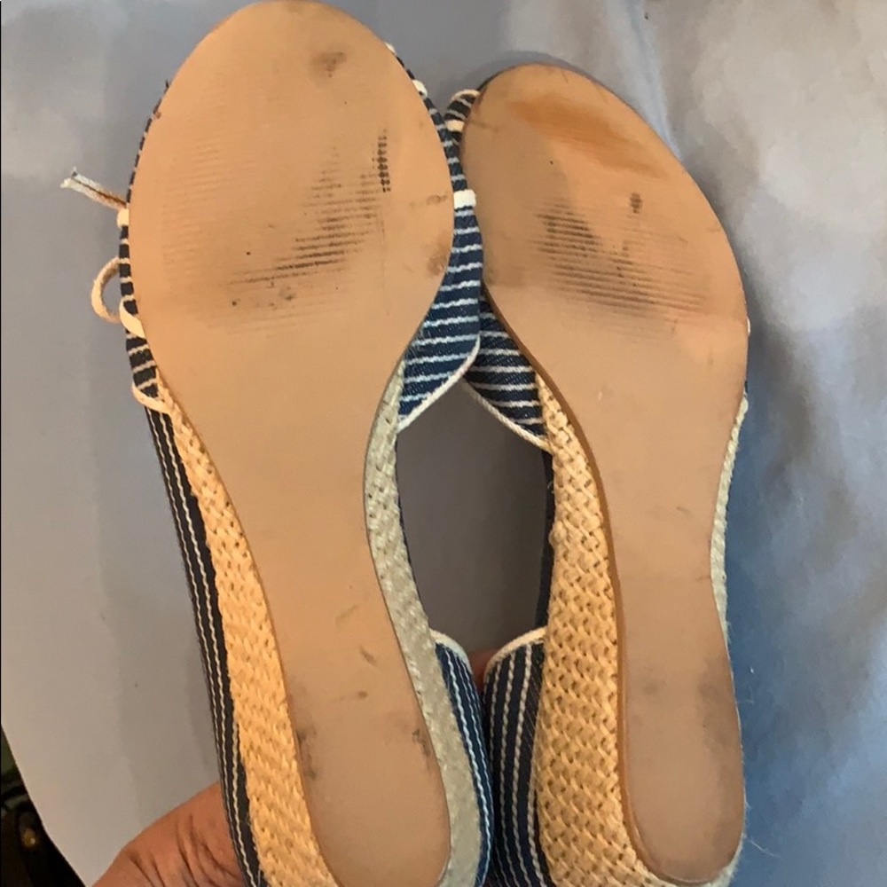 MUDD “Manuela” Open Toe Shoes size 6M Blue White - Picture 8 of 8